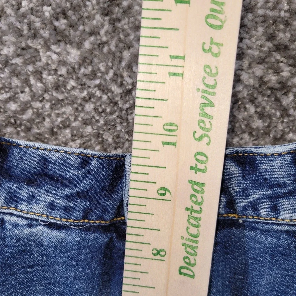 Vintage Mudd Flare Jeans Y2K Lace Up Side Floral Embroidered Hem Youth Girl 16